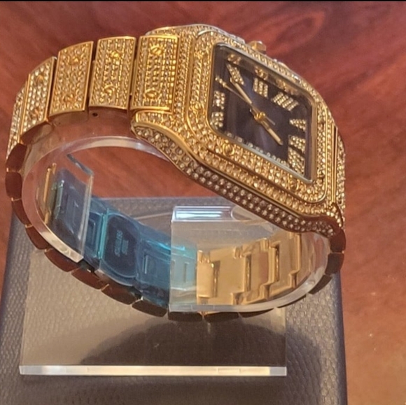 Mens Hip Hop Rapper Full Iced Out Simulated Diamond Waterproof Quartz Wa… - Picture 4 of 11
